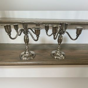 Elegant Silver Candelabra Set